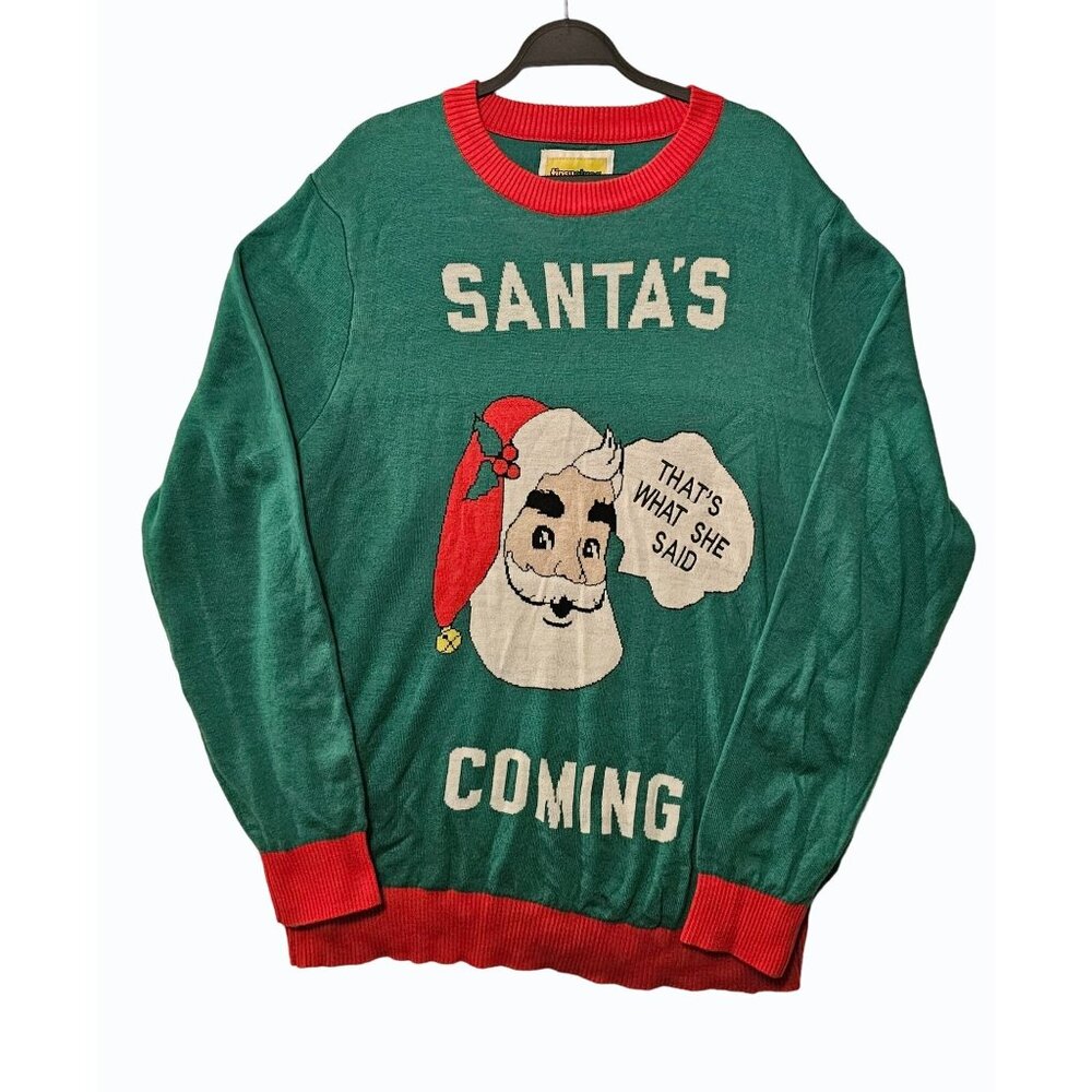 Men's TipsyElves Santas Coming Naughty Christmas Sweater Size  XXL